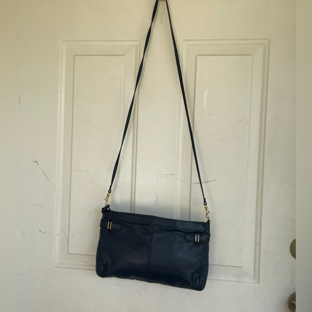 Genuine Leather Teal Blue crossbody bag Purse